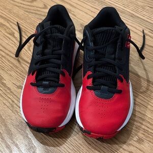 Kids Red and Black Athletic Shoes